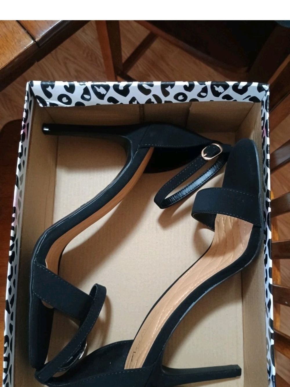 Black Women's Strappy Stiletto Sandals
